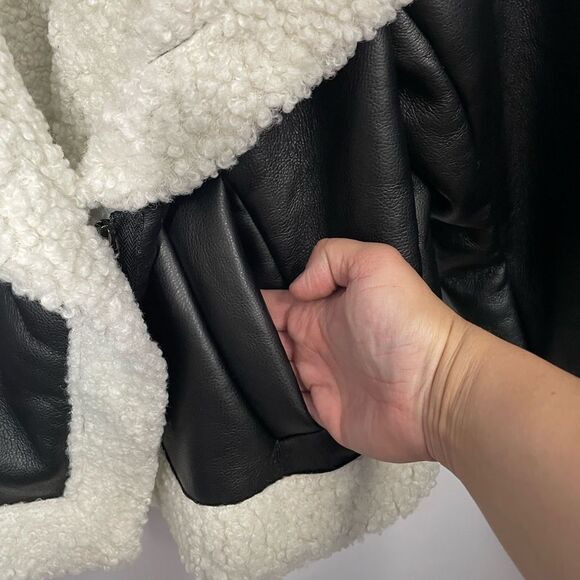 Eloquii Vegan Leather Moto Jacket Size 14/16 - Picture 4 of 8